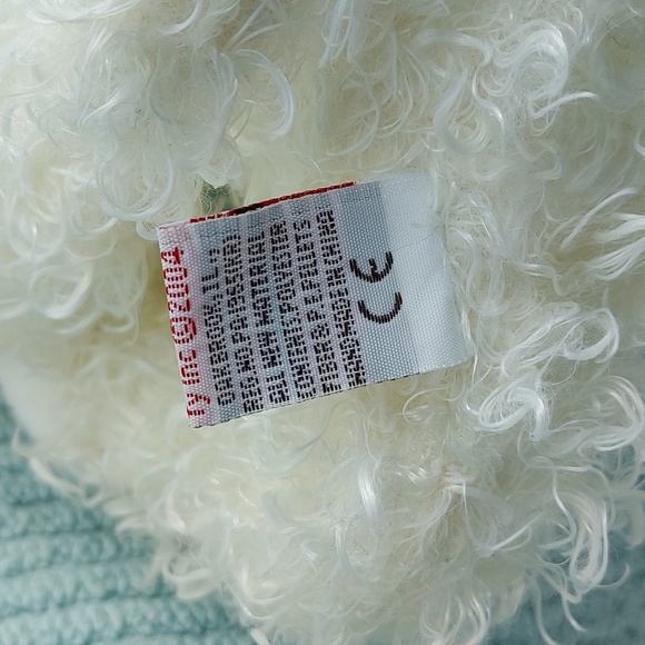 Ty 2004 Plush Lamb Serena Curly Fluffy Hair Pink Bow EUC - Picture 6 of 7